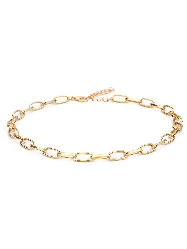 

Metal Lock Chain Design Necklace, Gold