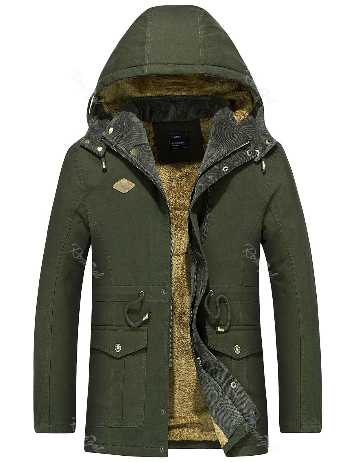 Sale Draw String Waist Detachable Hooded Outdoor Jacket  