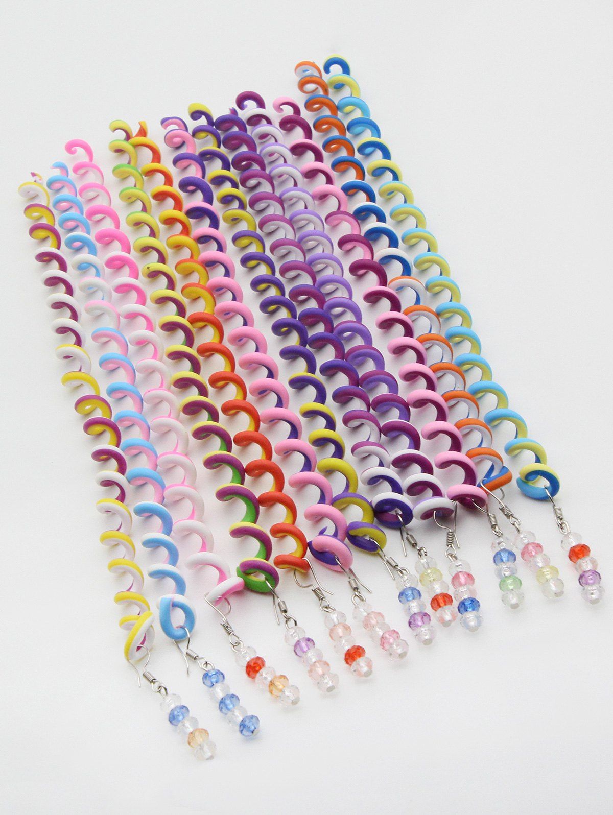 45 Off Rainbow Color Spiral Curls Diy Tools Twist Hair Braider