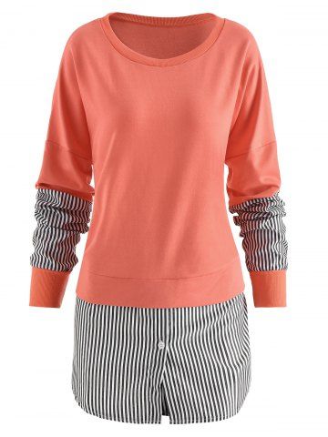 vertical striped sweatshirt