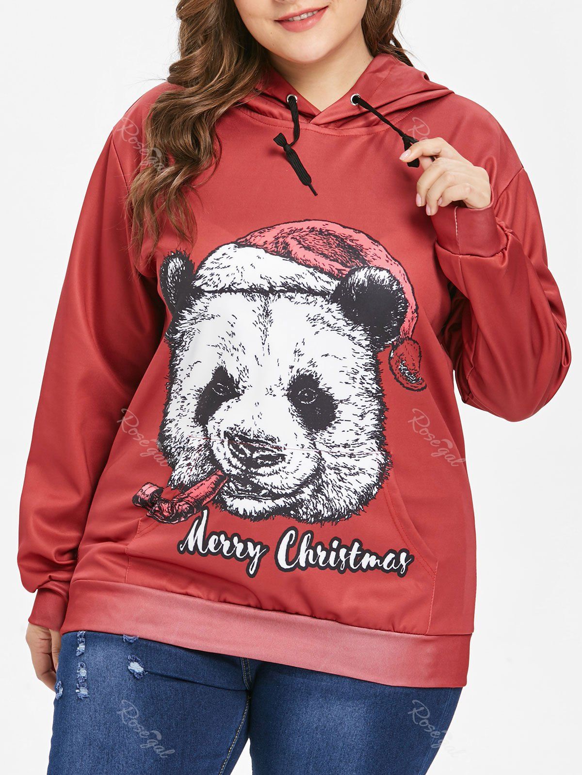 plus size panda hoodie