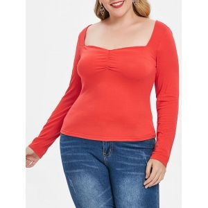 

Sweetheart Plus Size Top, Red
