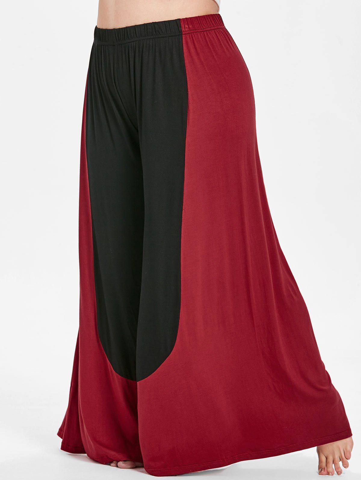

Plus Size Two Tone Palazzo Pants, Multi