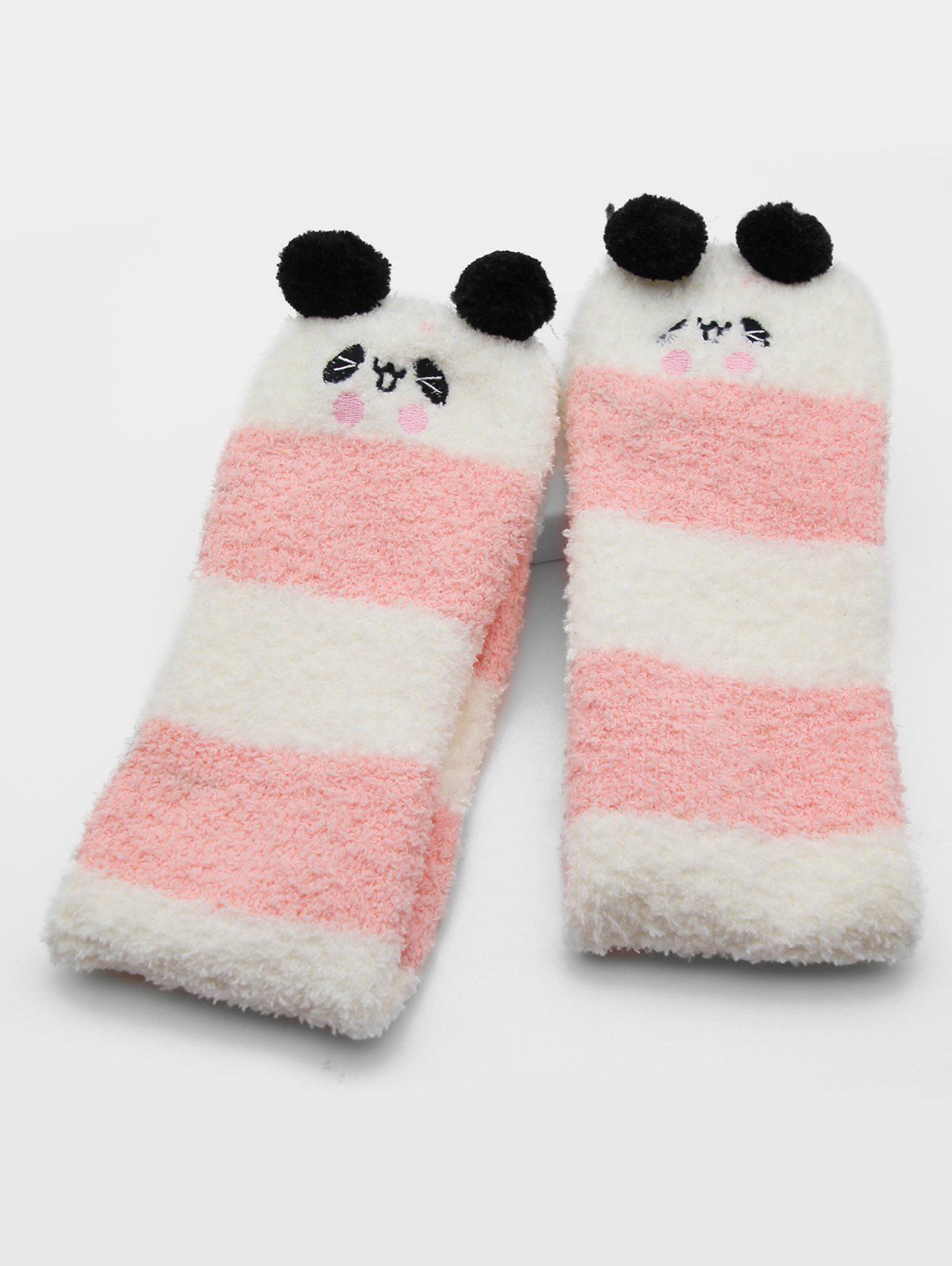 [28 OFF] Cartoon Animal Fuzzy Floor Socks Rosegal