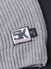 Solid Crewneck Patch Detail Pullover Knit Sweater -  
