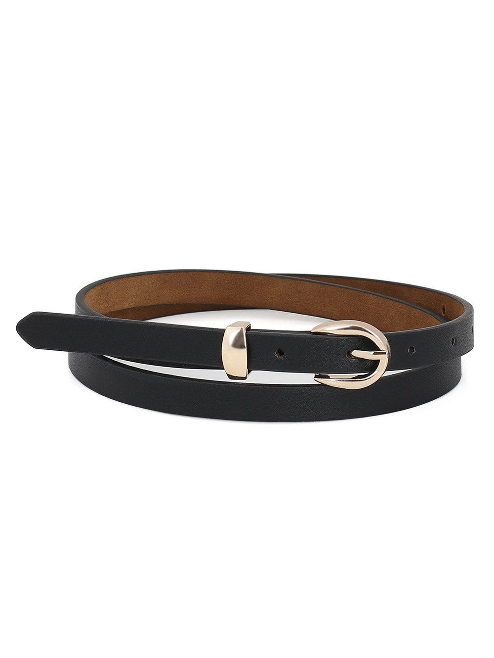 

Simple Style Buckle Adjustable Belt, Black