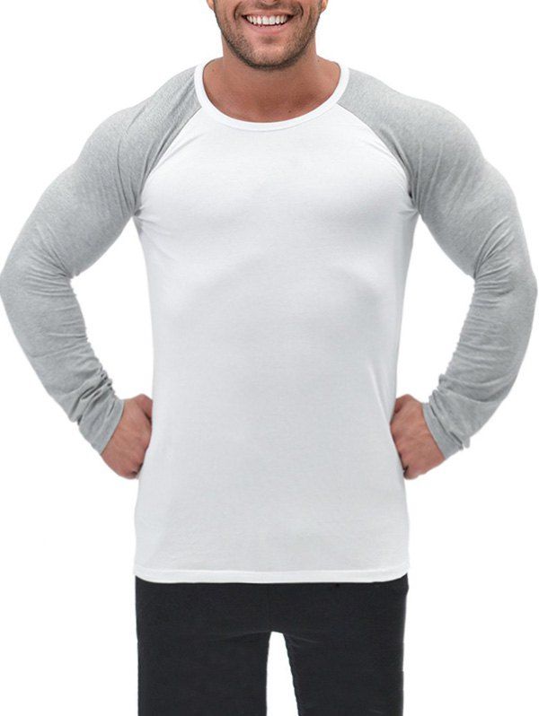 

Long Sleeves Slim Fit Panel Short, White