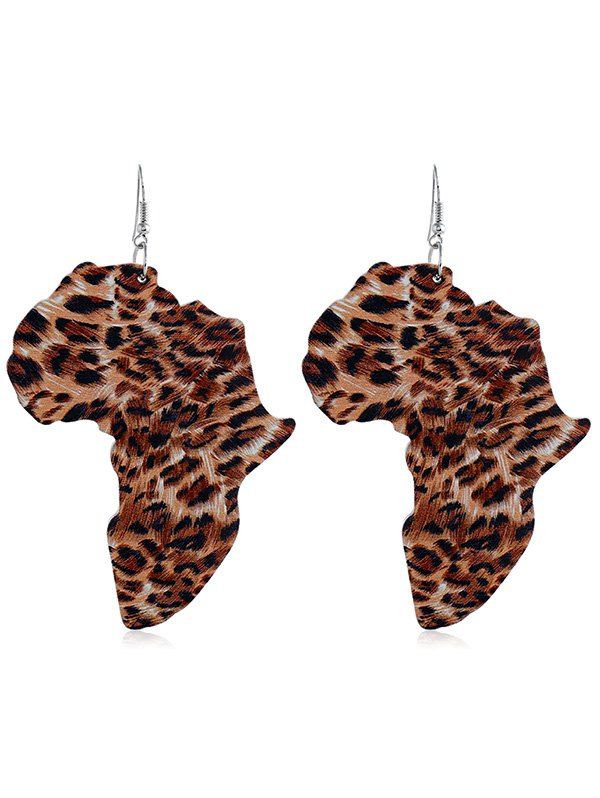 

Joint Animal Fur Pattern Stud Earrings, Coffee