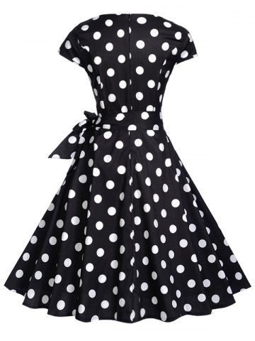

Retro Polka Dot Pin Up Dress, Black