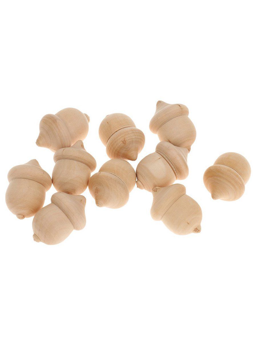 

10 Pcs DIY Wooden Acorn, Burlywood
