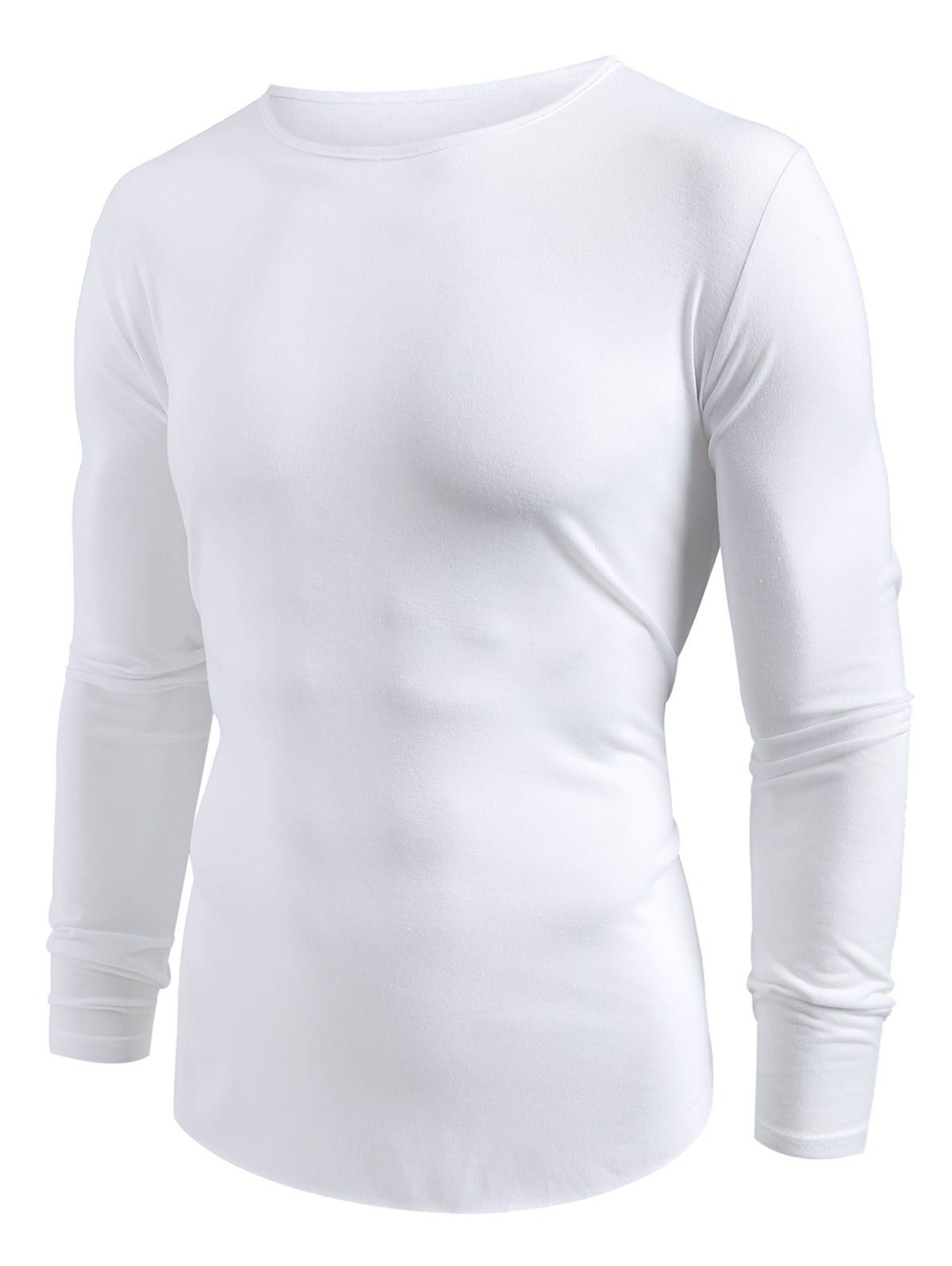 Online Long Sleeves Solid Color T Shirt  