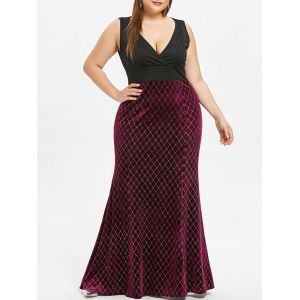 

Plus Size Mother of The Maxi Bride Dress, Red wine
