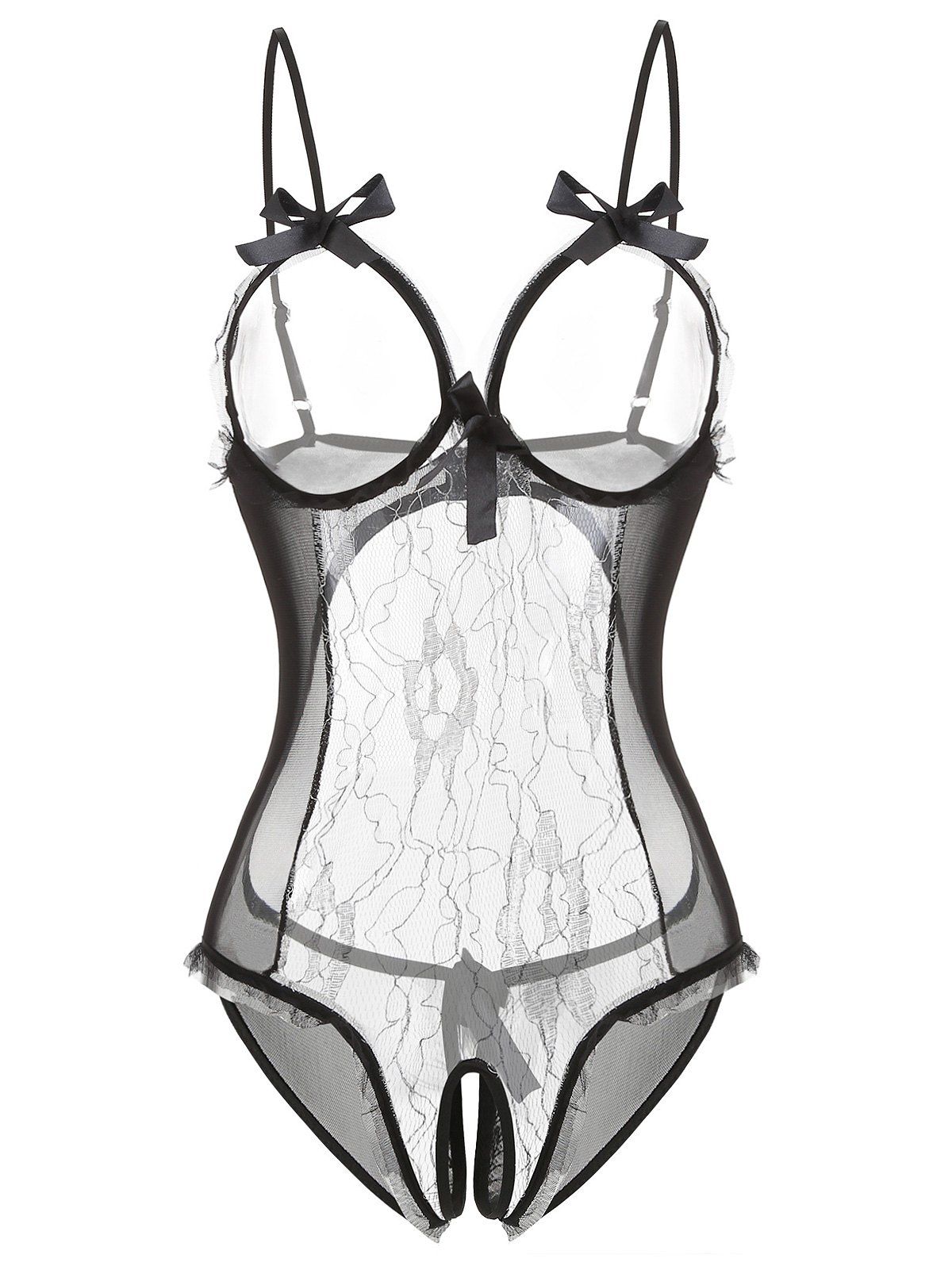 

Sexy See Through Cut Out Teddy, Black