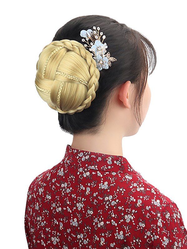 29 Off Short Braided Synthetic Hair Bun Rosegal