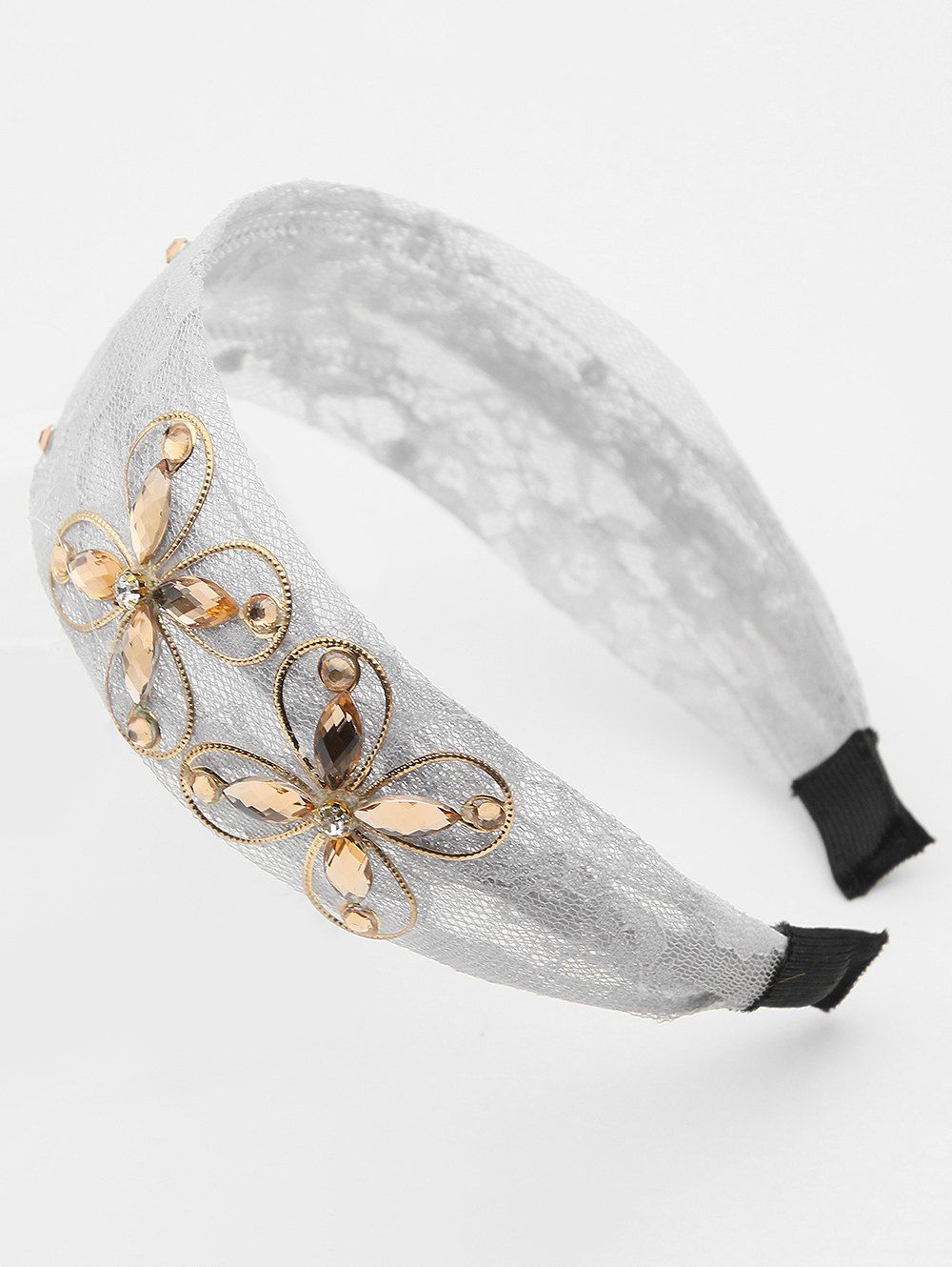 

Butterfly Lace Hair Band, Gray