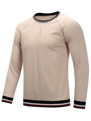 Striped Rib Flat Seam Detail Sweatshirt