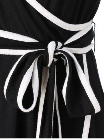 

Wrap Slit Spaghetti Strap Dress, Black