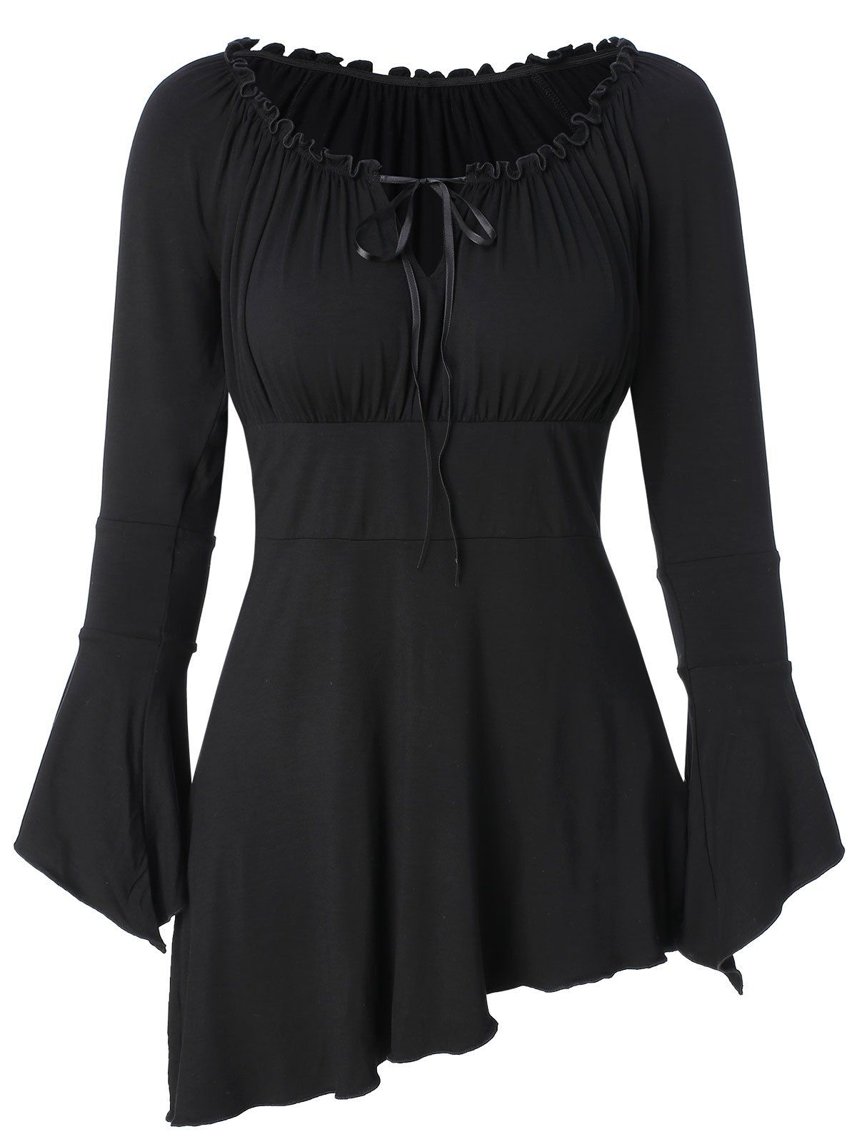

Cut Out Asymmetrical T Shirt, Black