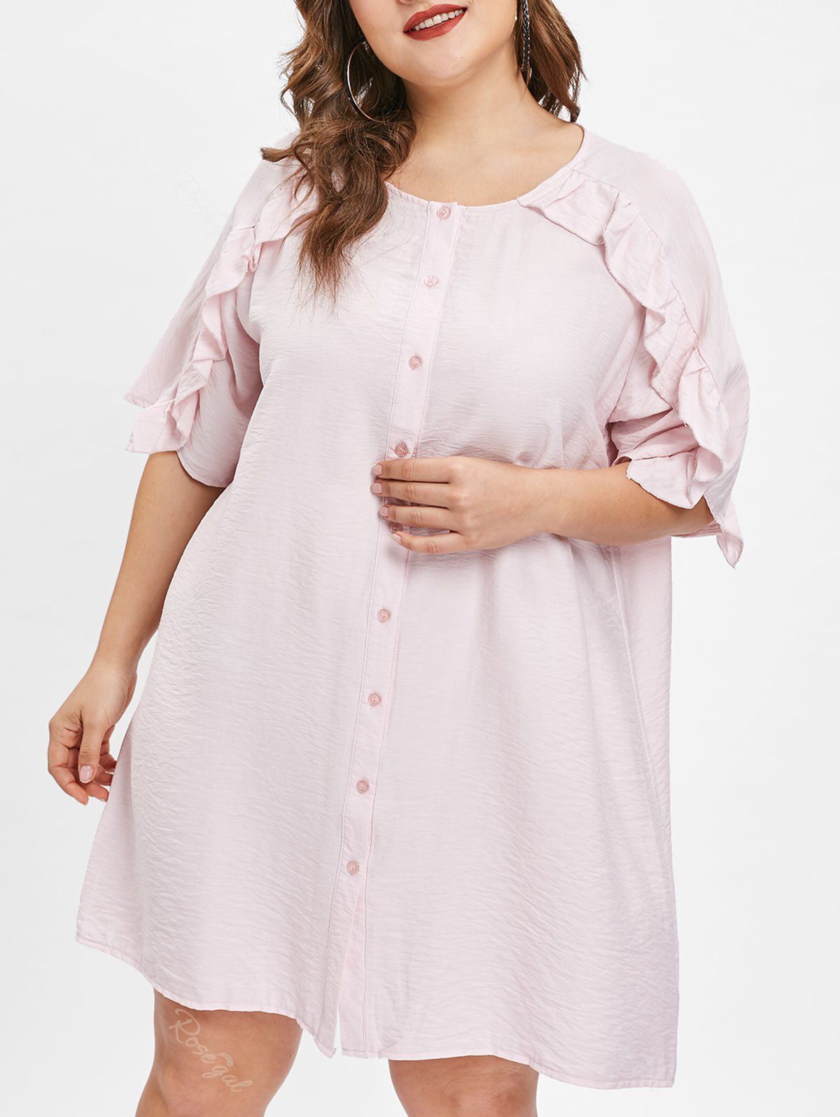 plus size shift dress with sleeves