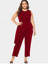 plus size peplum jumpsuit