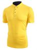 Short Sleeve Half Button T-shirt -  