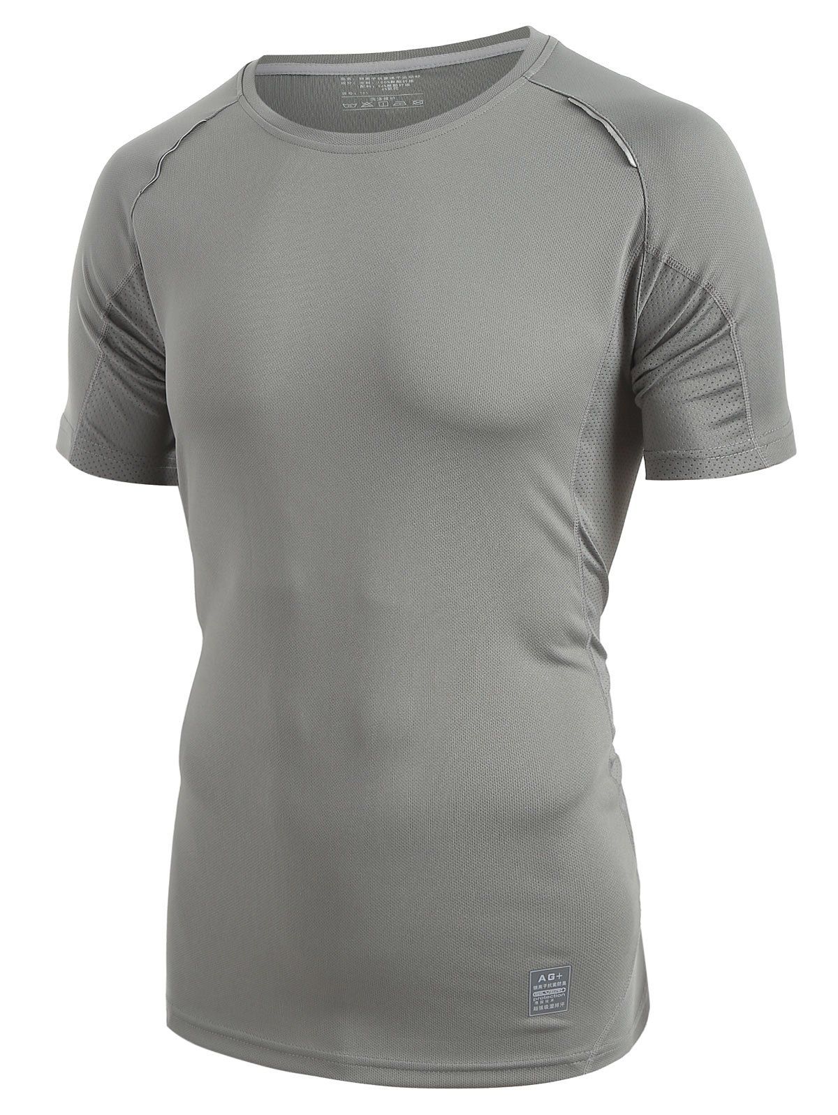 

Breathable Raglan Sleeve T-shirt, Gray