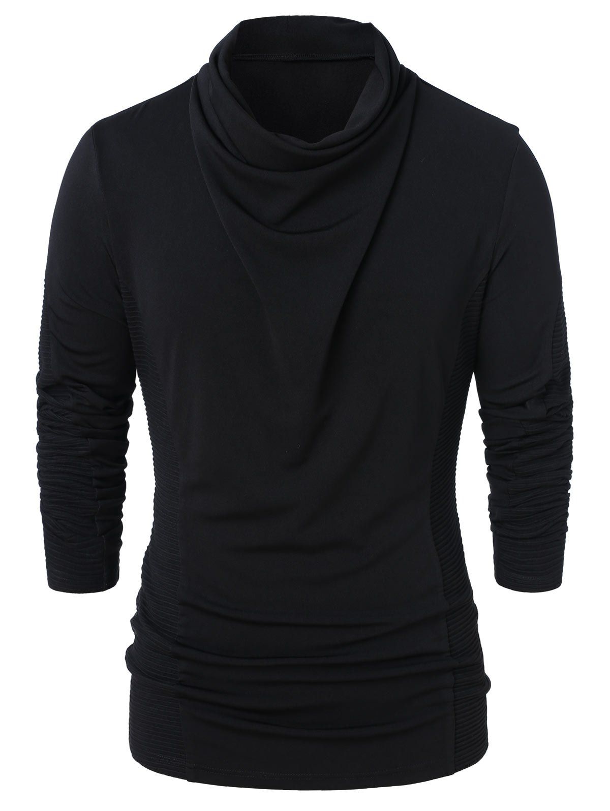 

Cowl Neck Long Sleeve Solid Top, Black