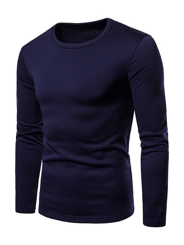 

Basic Solid Color Fleece T-shirt, Dark slate blue