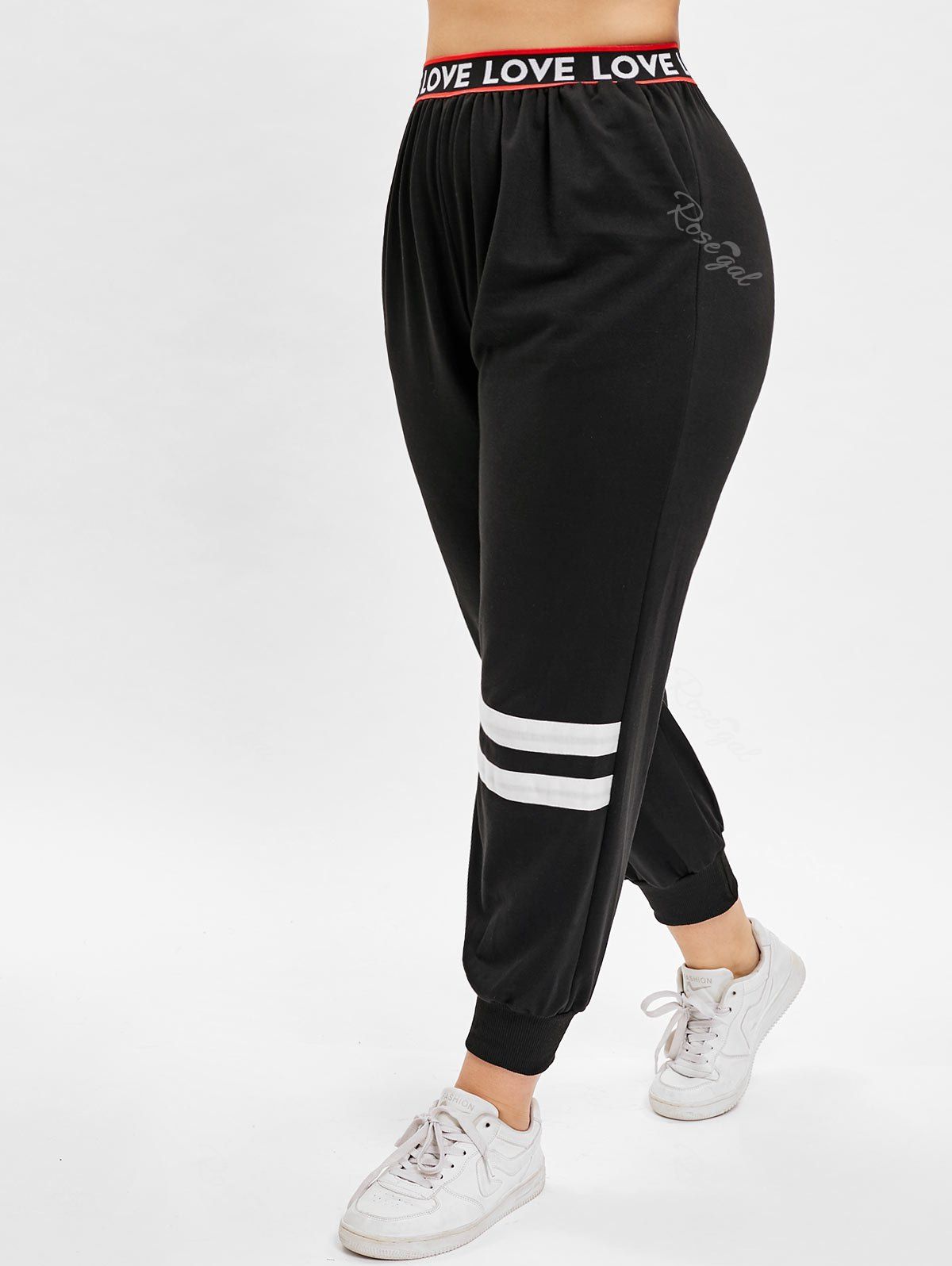 plus size ripped joggers