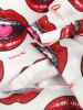 Sweat à Capuche 3D Lèvre Imprimée Saint-Valentin - Blanc XL