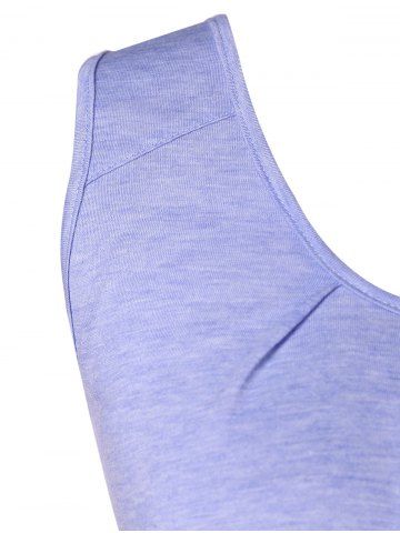

Plus Size Cut Out Flare Tank Top, Cornflower blue