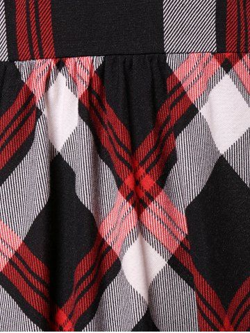 

Plus Size Checked Empire Waist Cami Top, Multi-b