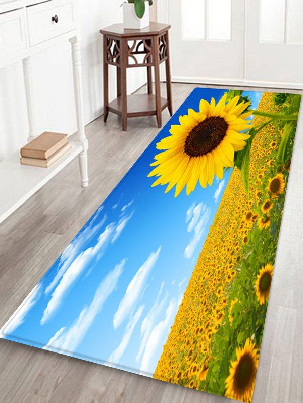 

Sunflower Sky Printed Floor Mat, Yellow