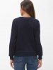 Lace Panel Long Sleeve Sweatshirt -  