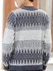Geometric Pattern Soft Pullover Knit Sweater -  