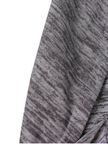 

Plus Size Zippered Cowl Neck Tank Top, Dark gray