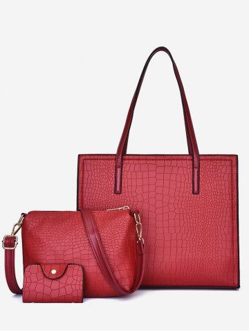 Bags For Women Cool Online Free Shipping Rosegal Simple Style Striped Leather Bag Set