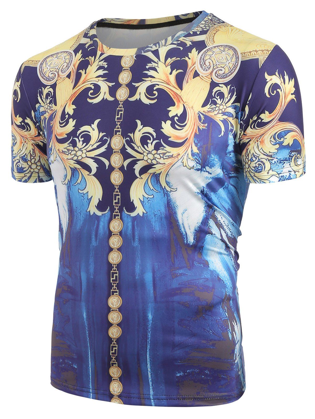 

Totem Pattern Short Sleeve T-shirt, Multi