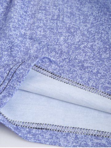 

Ombre Print Short Sleeves T-shirt, Blueberry blue