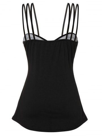

Plus Size Tribal Print Strappy Tank Top, White