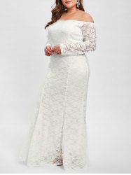 plus size lace maxi dress