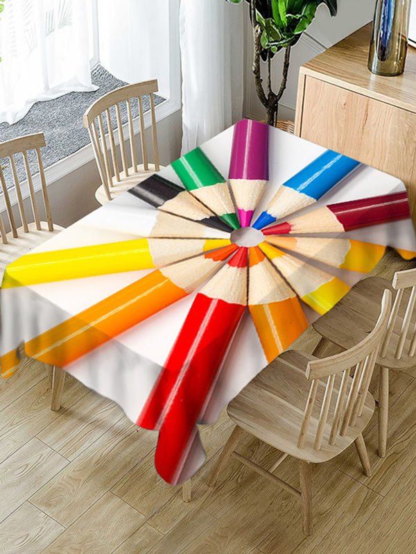

Colorful Pencils Print Table Cloth, Multi