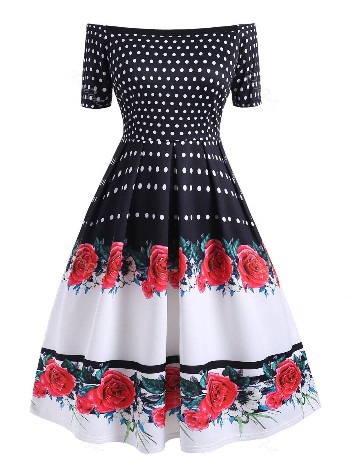 polka dot flower dress