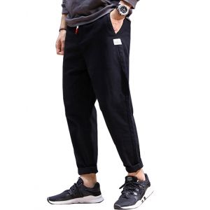 

Drawstring Tapered Pants, Black