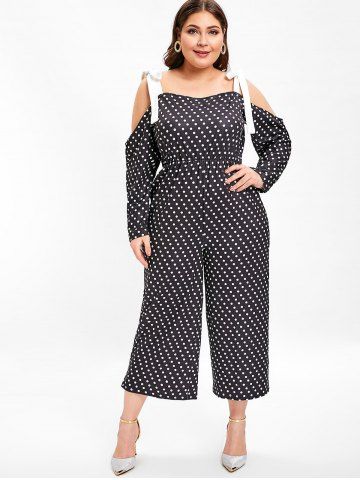 2019 printed plus size notch neck button jumpsuit