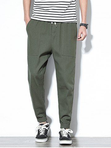 drawstring gecko pattern print narrow feet men's jogger pants