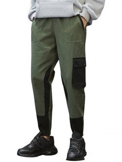 Drawstring Casual Pocket Jogger Pants - ARMY GREEN - XS