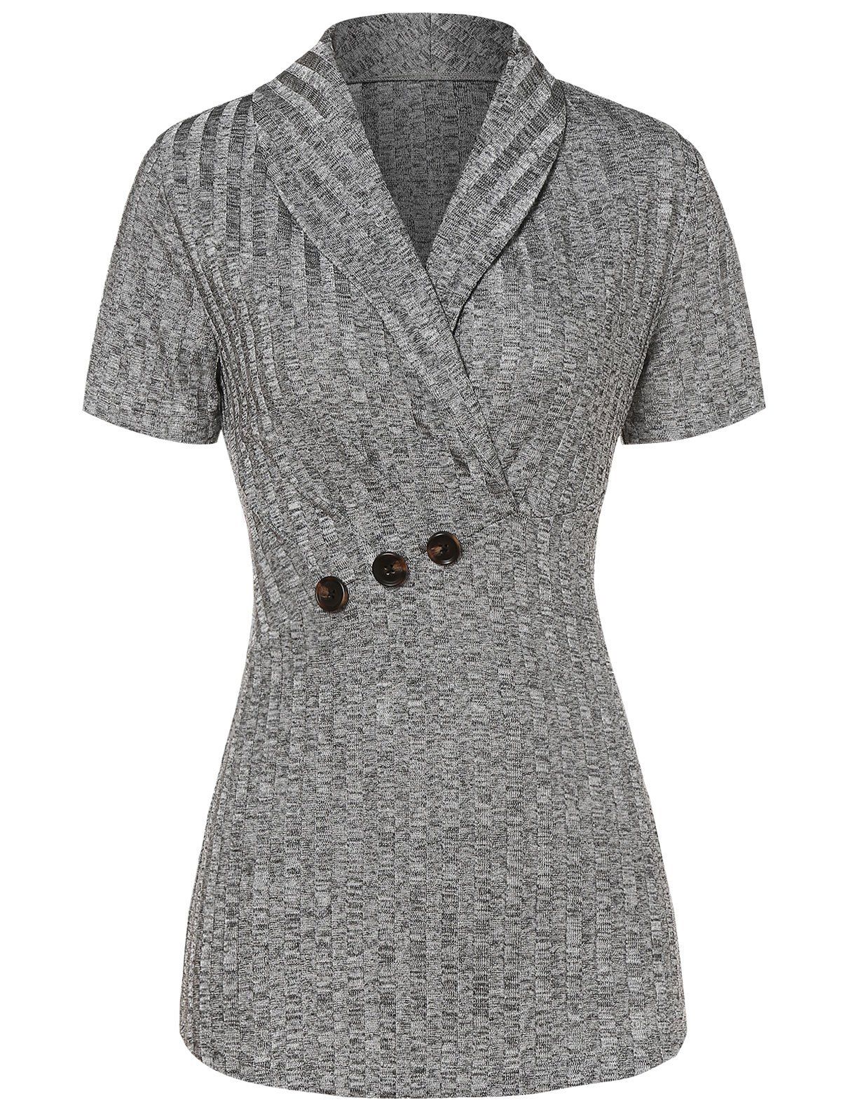 

Solid Short Sleeve T Shirt, Smokey gray