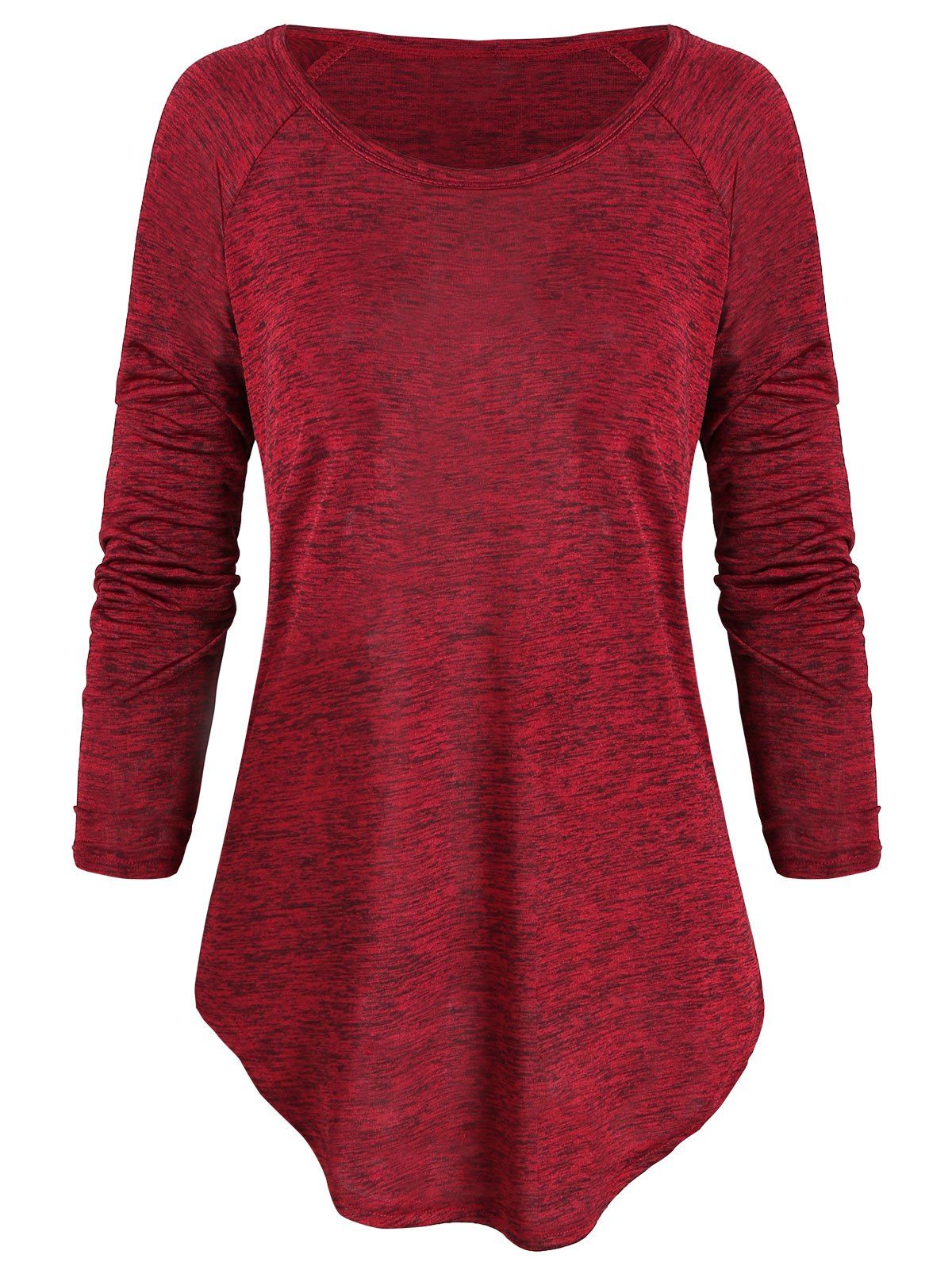 

Long Sleeve Space Dye Tee, Red