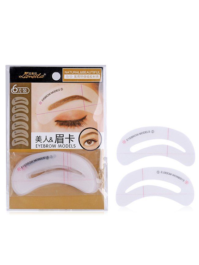 

6Pcs Makeup Tools Eyebrow Stickers, White